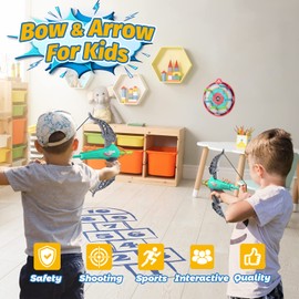 Toyokid Arrow and Bow from 3 4 5 6 7 8 Years Boy, Outdoor Toy from 3-10 Years Children Gift Boy Children Children's Toy Archery 3-6 Years Gifts for 3-12 Educational Toy from 3-6 Years