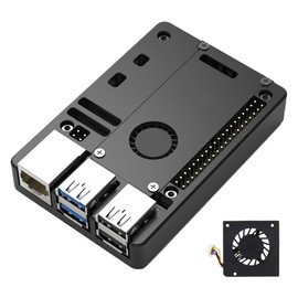 Ultra-Thin CNC Aluminum Case with Fan for Raspberry Pi 5