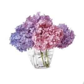 Two's Company Handkerchief 5 Section Vase, 8-Inch, Acrylic, Clear