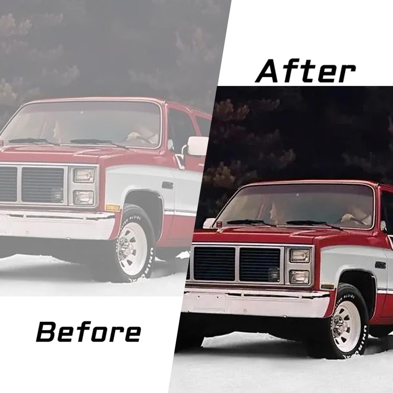 KEEGTBOX LED Side Fender Marker Lights Compatible with 1981-1991 Chevy