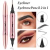 SEO-FANALLY Magic Eyebrow Pencil, Eyebrow Pencil with 4 Micro Fork