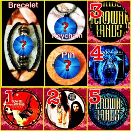 CROWN LANDS  FEARLESS  SET OF THREE NECKLACE +BRACELET+PIN