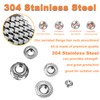 300 Pcs Serrated Flange Hex Nuts Kit, M3 M4 M5