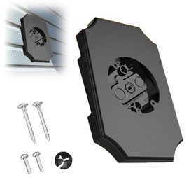 8141DBL Siding Lamp Mounting Blocks Kits, with Built-in Electrical Box Siding Mounting Plate, Light Mounting Block Plate for 1/2" Lap Double and 4" Siding (Black)