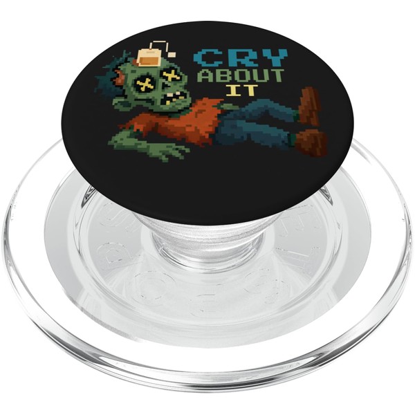Cry About It | Pixel Zombie Gamer Halloween Teabag Meme