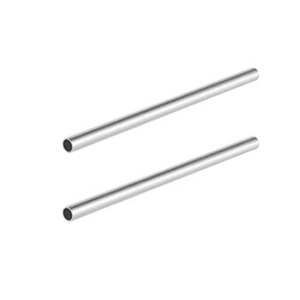 USAMILY 2pcs 6063 Aluminum Round Tube, 15mm OD 1mm Wall Thickness 300mm Length Metal Straight Pipe Tubing for DIY Crafts, Home Furnishing