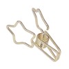 100Pcs Star Binder Clips Hollow Out Cartoon Style Strong Clamping