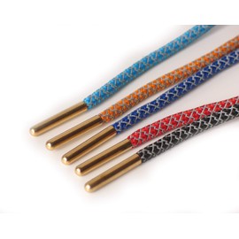 Shoelace Tips Bullet Metal Copper Seamless Smooth ends Aglets Tips replacement Shoe Lace 40pcs 4mm (Gold)