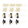 9Sets 2022 Graduation Cupcake Toppers Glitter Alphabet Numbers Diploma Bachelor