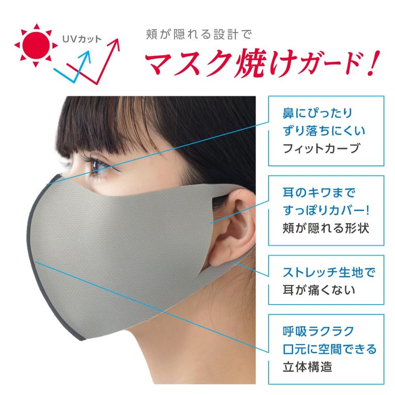 [IKplus] MA-59 Mesh Mask Sun Protection Face Cover (Kaki, L)