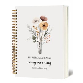 YOU FOUND ME Bible Journal, A5 SpiralChristian Journal with Floral Notebook, HIS MERCIES ARE NEW EVERY MORNING, Bible Verse Gifts for Women Birthday Christmas, Sunday School, Office Supplies