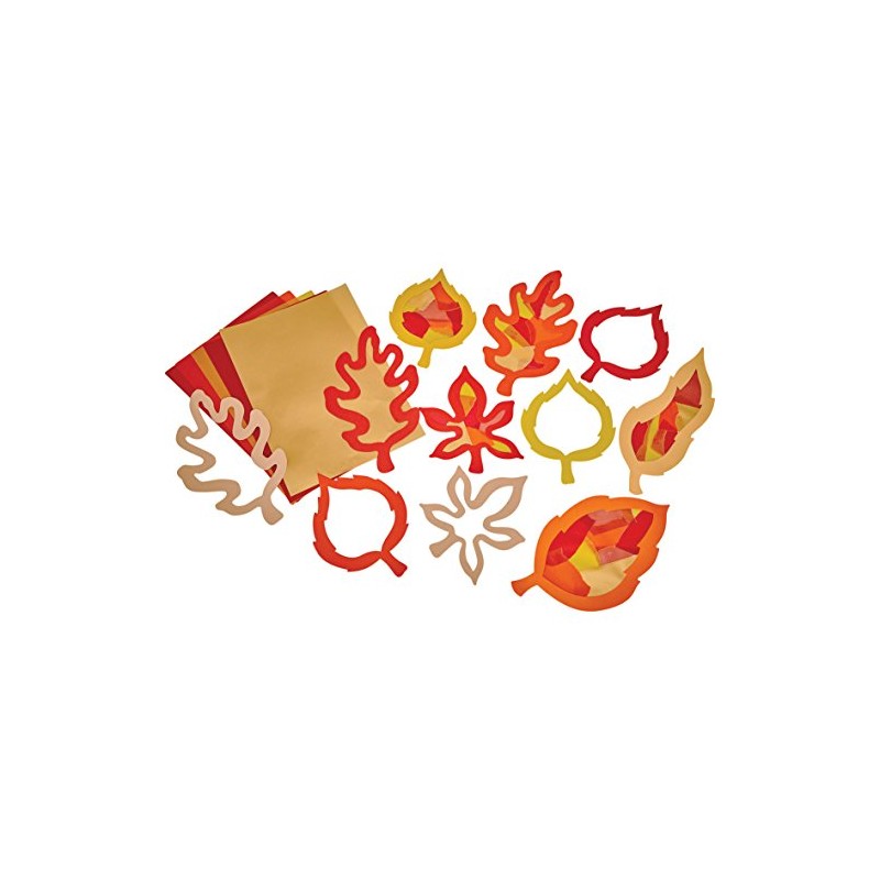 Springboard Stained Glass Silhouette Display Leaves (Autumn) (Pack of 30)