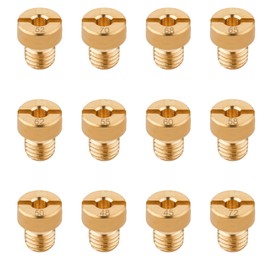 12pcs Carburettor Main Jet Parts, 5mm 45/48/50/52/55/58/60/62/65/68/70/72 Carburetor Nozzles Kit for Mikuni VM22 VM24 VM26 125cc 150cc 200cc Motorcycle Engine Set Replacement Accessories