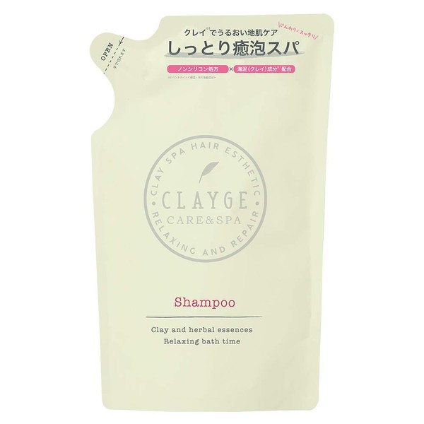 CLAYGE Shampoo D, 15.3 fl oz (440 ml) Refill, Hot