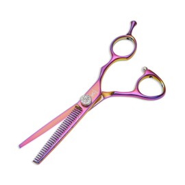 Shogun Rosa Japanese 440C Steel Hairdressing Thinning Scissors - Professional Barber Salon Shear for Hairdressers, Barbers, and Salon Use