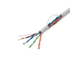 1000ft Cat5e Solid 24AWG Cable UTP Cat5 Bulk Pull Box Network Copper Clad Aluminum Wire (Unshielded (UTP), White)