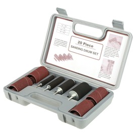 20pcs Spindle Sanding Drum Sander Tool Kit Set Durable Construction, Ideal for Home Improvement with Case for Drill Press