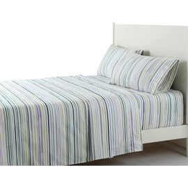 Royal Tradition 110gsm Microfiber Bed Sheets (Queen Size, Concept Print) 4pc Soft and Wrinkle Resistant Sheets Set with 15" Deep Pockets