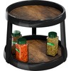 Simple Houseware 2-Tier Lazy Susan Spice Organizer, 10-Inch Diameter, Rustic
