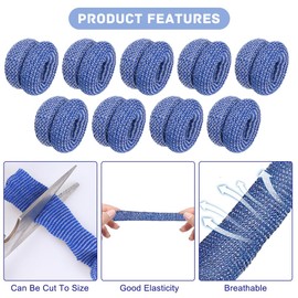 Finger Bandage Finger Roll Tubular Bandage 30 Pieces Breathable Finger Cots Wounds Care Dressings Elastic Thumb Bandages for Finger Sprains First Aid Scald Protection Gardening Work