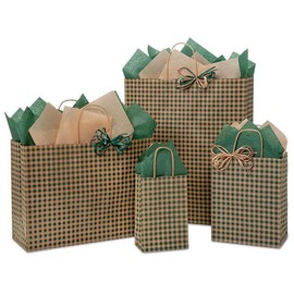 AmPower HUNTER GINGHAM Design Print Party Gift Bag Only Choose Size & Package Amount PACK OF 5 CUB SIZE