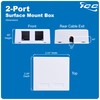 ICC 2 Port Surface Mount Box in White, Works with