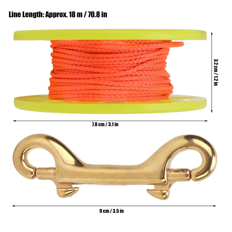 18m Dive Reel Finger Spool Scuba Diving Plastic Reel with