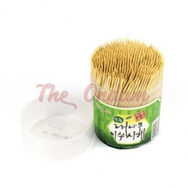 The Ondam Thin Bamboo Yoji Round Yoji Box Automatic Toothpick Opening Toothpick for commercial use 4ea