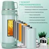 Thermos Flask, Thermos Flask with 2 Cups, Double Wall Stainless