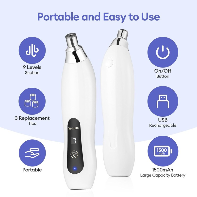Diamond Microdermabrasion Machine 7 Suction Modes Professional 60KPG Blackhead Remover