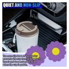 UHANBUT 2PCS Car Cup Coaster, Flower Shaped Silicone Non-Slip Vehicle