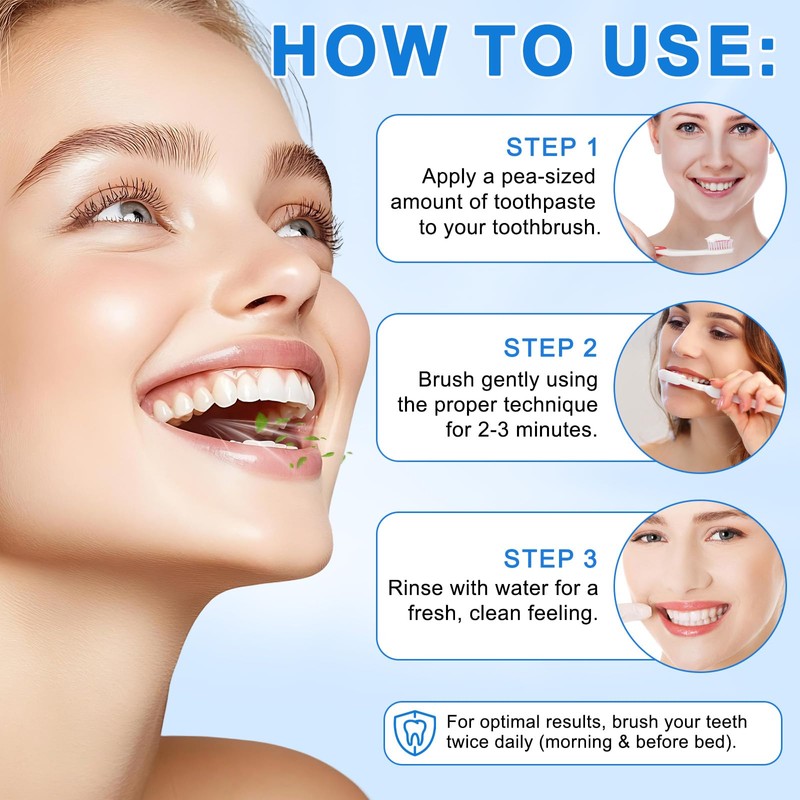 2PCS 9.9% Hydroxyapatite Toothpaste 120G, Nano Hydroxyapatite Toothpaste for Repairs