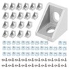 2020 Aluminum Profile Connector Set,20pcs Corner Bracket+40pcs 20 Series M5