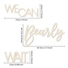 We Can Bearly Wait Sign Baby Shower Decorations, Large Wooden