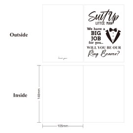 LADY&HOME Will You Be Our Ring Bearer Card,Ring Bearer Invitation Card,Ring Bearer Proposal Card (1 Waiter)