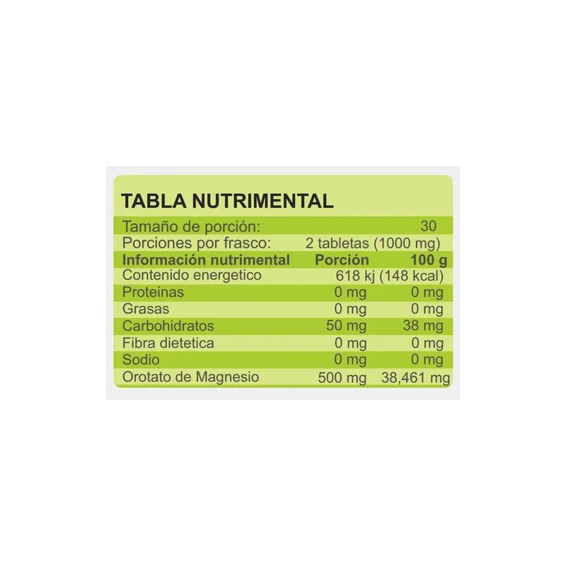 Maxicloruro Orotato Cápsulas Sabor 500mg Unidades Vegano Gluten