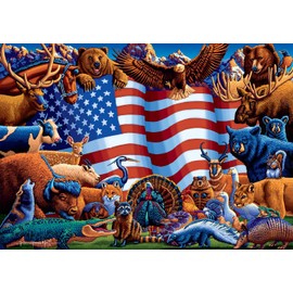 Buffalo Games - Eric Dowdle - Animals of America - 300 Piece Jigsaw Puzzle for Adults -Challenging Puzzle Perfect for Game Nights - Finished Size is 21.25 x 15.00