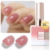 Double Rhythm 0.50 OZ Translucent Gel Polish Same Color Same