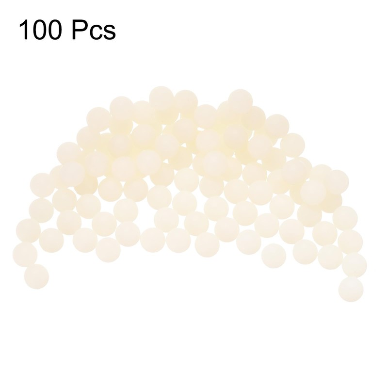 sourcing map 100pcs Nylon Bearing Balls 6mm Solid Plastic Balls,