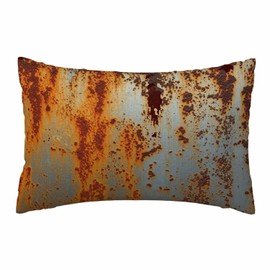 Axzaz Rust Metal Pillowcase Brown Old Iron Steel Door Super Soft Cozy Pillow Case Fade, Stain Resistant with Envelope Closure Pillow Cover Colorful King Size 20X36 Inches