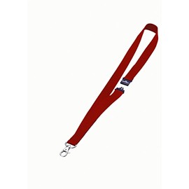 Durable Textile Lanyard 20 mm Red | Pack of 10 Necklaces | Includes Safety Release | Holds a Variety of Badges and Passes