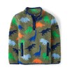Gymboree,and Toddler Quarter Zip Sherpa Pullover,Greenwich Dinos,2T