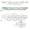 Clear Gel Wrist Rest for Keyboard and Mouse, Green Cloud