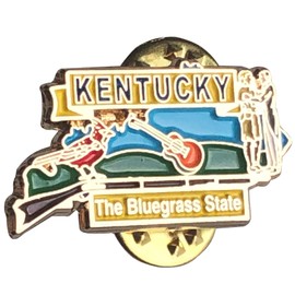 Kentucky State Shaped Map Lapel Metal Pin