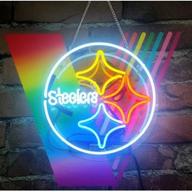 Queen Sense 12"x12" Pittsburghs Sports Team Steeler Neon Sign Acrylic Beer Pub Bar Handmade Wall Decor Neon Light A114PSLA