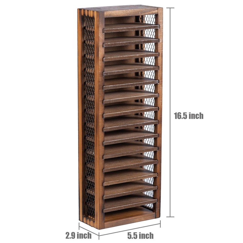 FARM IN Cassette Tape Storage, Farmhouse Style Cassette Rack Tower,