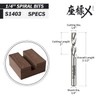 ZahyoX 1/4 Inch Shank Downcut Spiral Router Bit, Solid Carbide