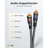 Goobay 50433 Stereo RCA Cable 2x RCA, Double Shielded, Black,