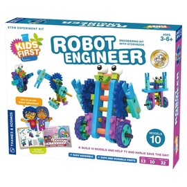 Thames & Kosmos Kids First Robot Engineer STEM Experiment Kit for Young Learners | Build 10 Non-Motorized Robots | Play & Learn with Storybook Manual | Parents’ Choice Gold Award Winner