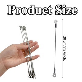 6 Pcs Cabinet Door Window Restrictor Door Restrictor Stainless Steel Cabinet Lanyard Door Restraint 8 Inch 20 Cm Cable Flexible Braided Limiter for Chest Cupboard Doors Hinge Restraint